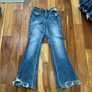 Flying monkey flare jeans.